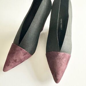 Nine West Black and Burgundy Heels